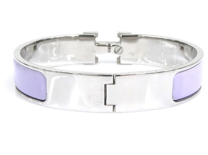 Hermès Pulsera Hermes Clic Clack H Plata Púrpura - vista 3