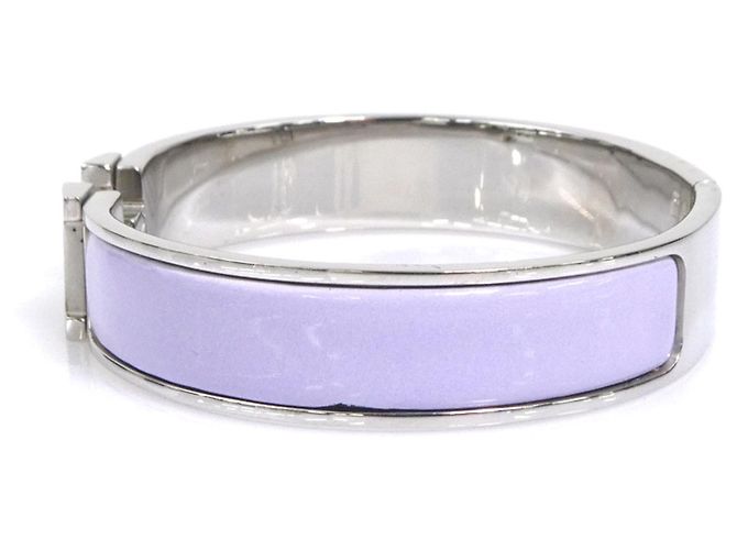 Hermès Pulsera Hermes Clic Clack H Plata Púrpura - vista 4