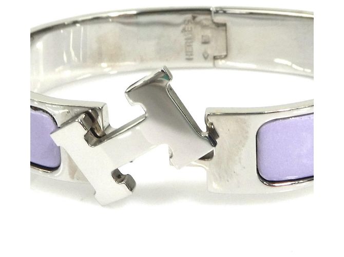 Hermès Pulsera Hermes Clic Clack H Plata Púrpura - vista 6