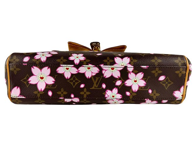Borsa Louis Vuitton Monogram Cherry Blossom Sac Retro PM Marrone Monogramma - vista 4