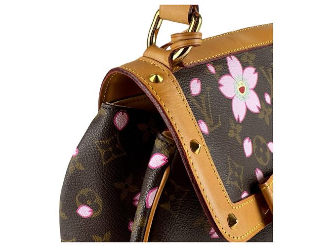Borsa Louis Vuitton Monogram Cherry Blossom Sac Retro PM Marrone Monogramma - vista 7