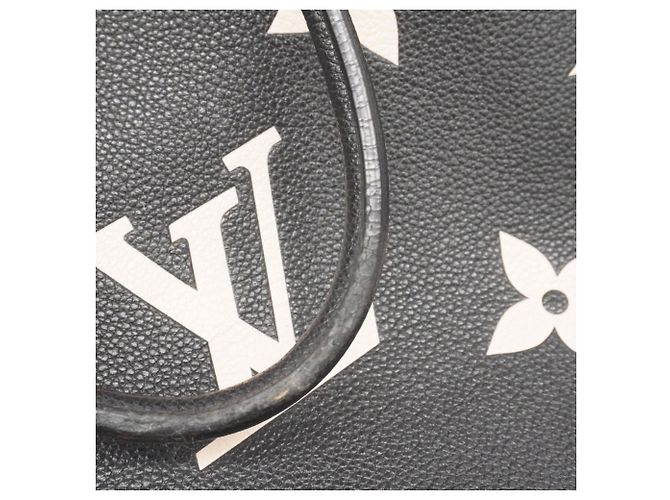 Borsa Tote Louis Vuitton Monogram Empreinte Bicolor OnTheGo MM Nero Beige - vista 7