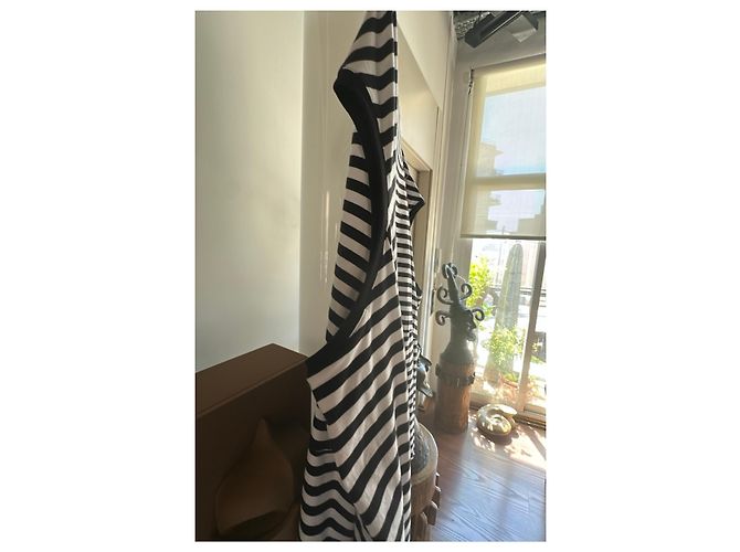 Munthe Plus Simonsen Camiseta a rayas con detalles de tul Negro Blanco - vista 8