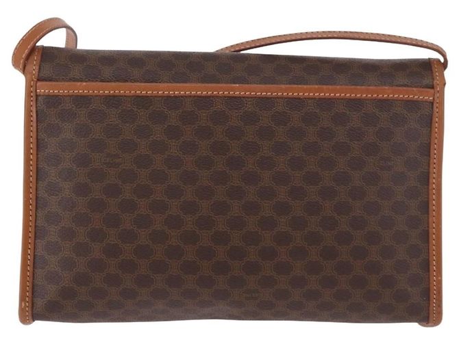 Céline Celine Vintage Macadam Canvas et Cuir Marron - vue 2