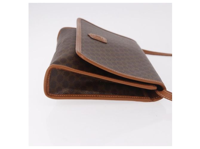 Céline Celine Vintage Macadam Canvas et Cuir Marron - vue 3
