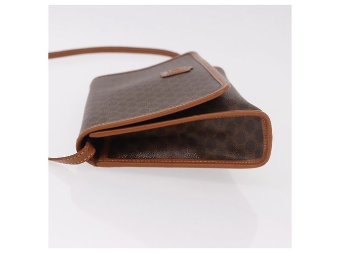 Céline Celine Vintage Macadam Canvas et Cuir Marron - vue 4
