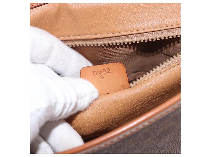 Céline Celine Vintage Macadam Canvas et Cuir Marron - vue 7