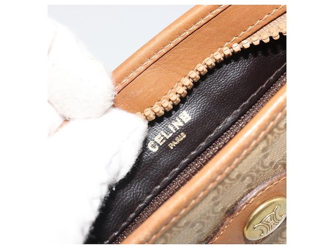 Céline Celine Vintage Macadam Tela Piccola Beige - vista 6