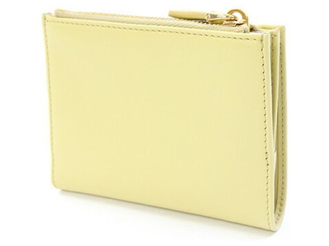 Cartera bi-fold Prada de cuero amarilla Amarillo - vista 2