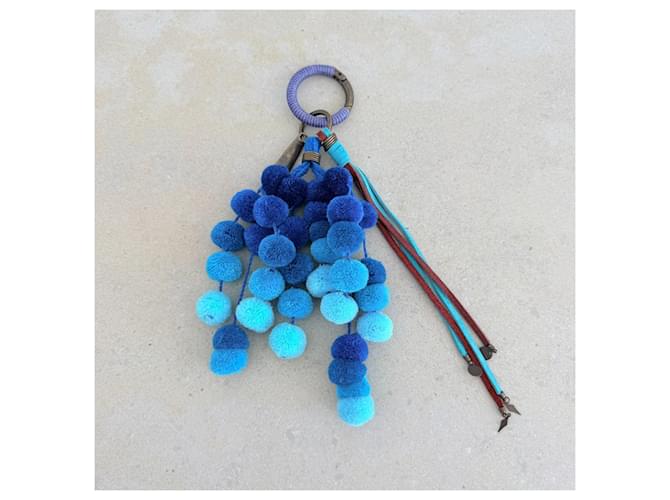 Autre Marque Nannacay Charm Pom-Pom Blu Multicolore Paglia - vista 4