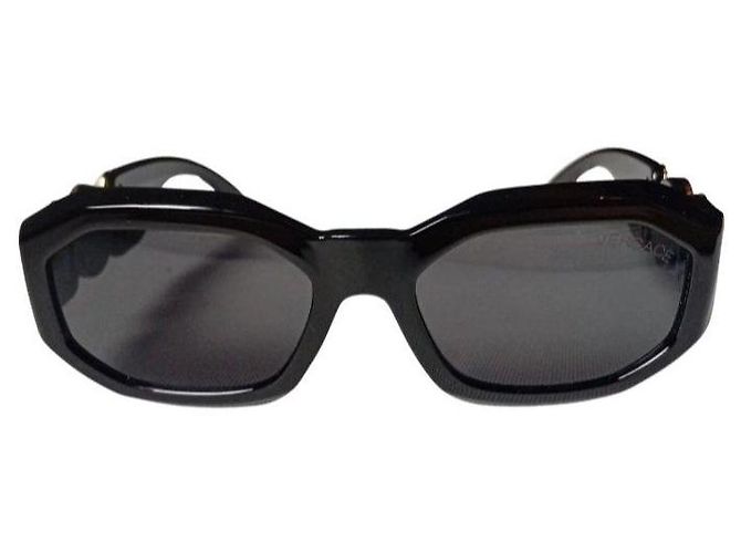 Versace Medusa Biggie Occhiali da Sole Nero D'oro - vista 3