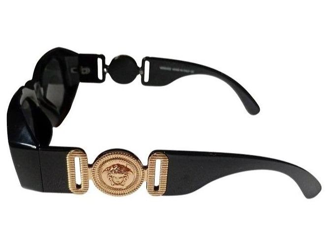 Versace Medusa Biggie Occhiali da Sole Nero D'oro - vista 6