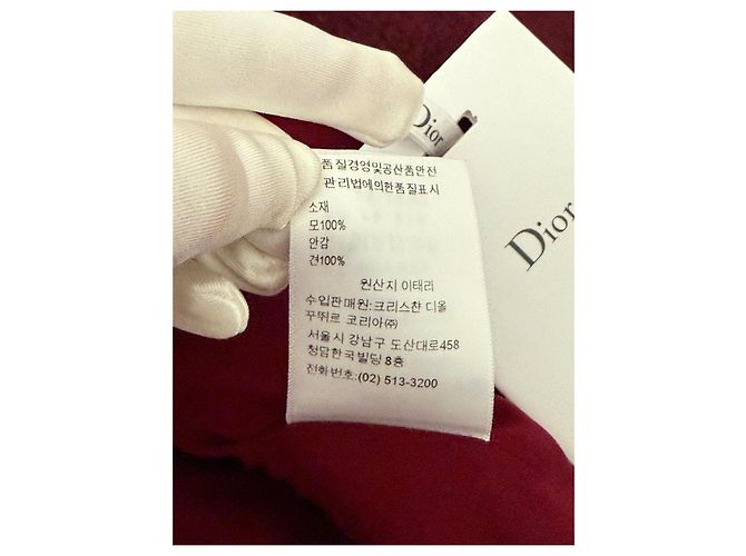 Christian Dior Blazer de lana granate Roja Burdeos - vista 11