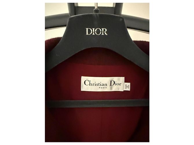 Christian Dior Blazer de lana granate Roja Burdeos - vista 2