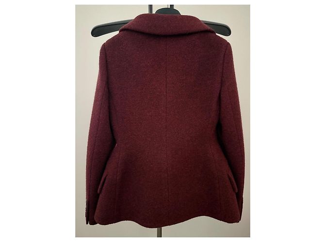 Christian Dior Blazer de lana granate Roja Burdeos - vista 3