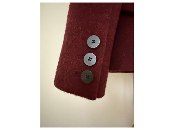Christian Dior Blazer de lana granate Roja Burdeos - vista 4