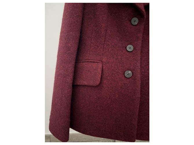 Christian Dior Blazer de lana granate Roja Burdeos - vista 5
