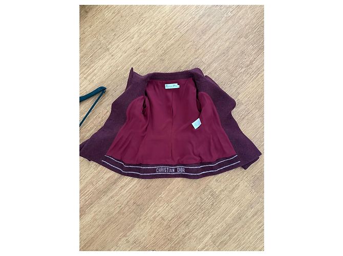 Christian Dior Blazer de lana granate Roja Burdeos - vista 6
