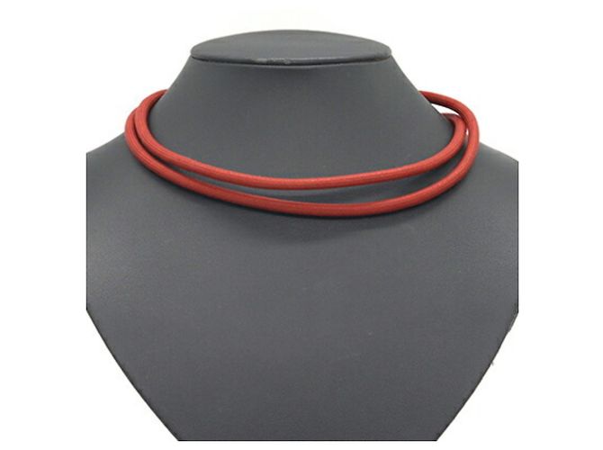 Hermès Collar Choker Rojo Hermes Plata Roja - vista 6