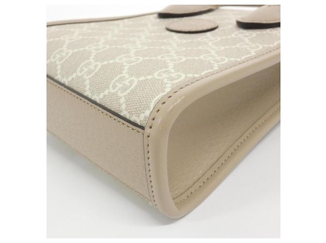 Gucci 671623 UULBT Borsa Bianco Beige - vista 3