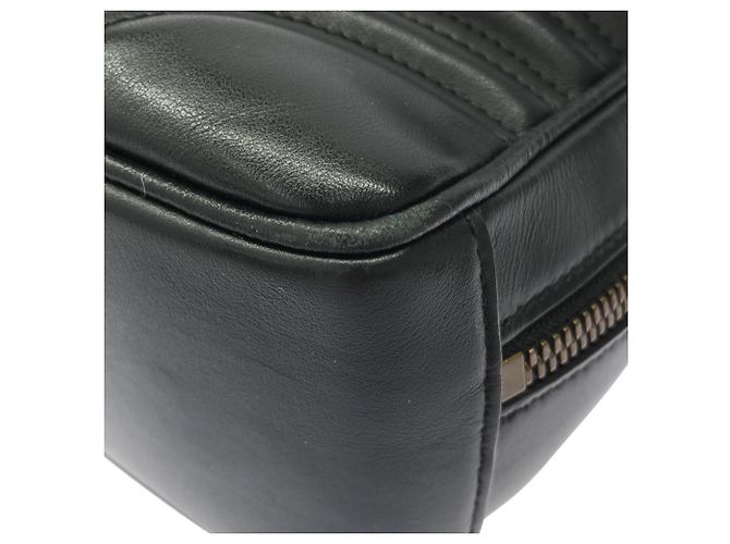 Borsa a tracolla Gucci GG Marmont in pelle nera Nero - vista 3