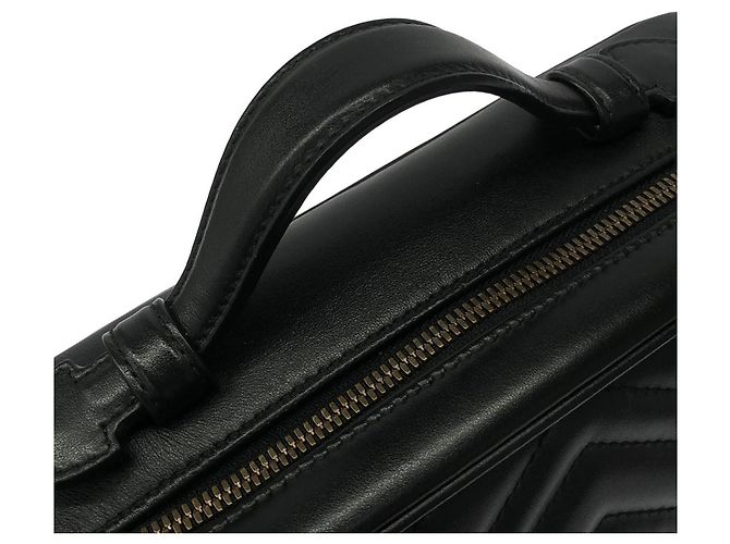 Borsa a tracolla Gucci GG Marmont in pelle nera Nero - vista 6