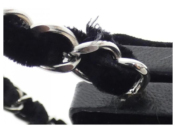 Borsa a tracolla Chanel in velluto nero - vista 8