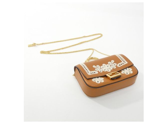 Charm Nano Baguette Fendi Marrone - vista 3