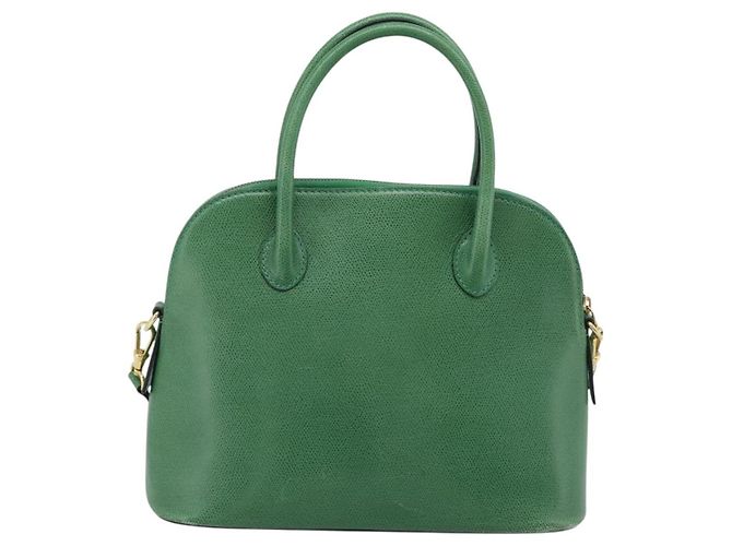 Céline Celine Vintage Convertible Bowler in pelle Medium Verde - vista 2