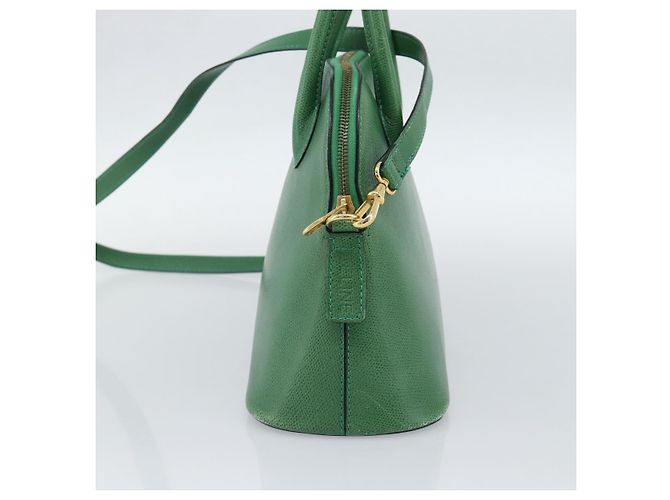 Céline Celine Vintage Convertible Bowler in pelle Medium Verde - vista 3