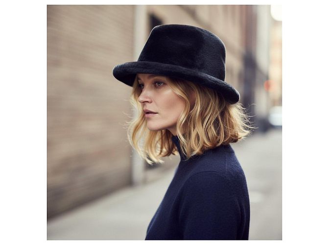 Moschino Cheap and Chic Kunstpelz Fedora Hut Braun - Ansicht 3