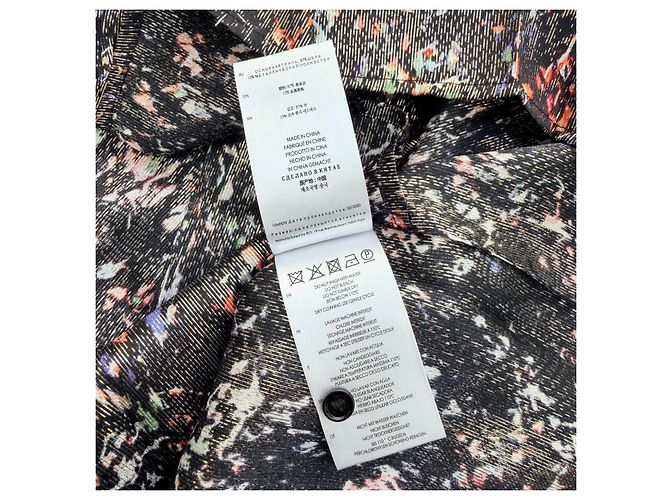Vestido mini de lamé de mezcla de seda estampado Moseny de IRO Negro Metálico - vista 10