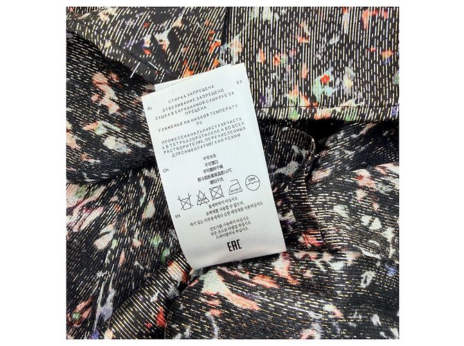 Vestido mini de lamé de mezcla de seda estampado Moseny de IRO Negro Metálico - vista 11