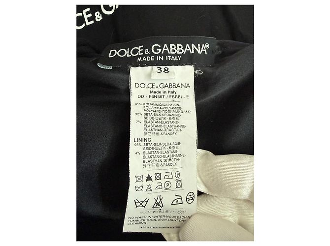 Dolce & Gabbana Midikleid mit rotem Blumenmuster Schwarz Weiß - Ansicht 9