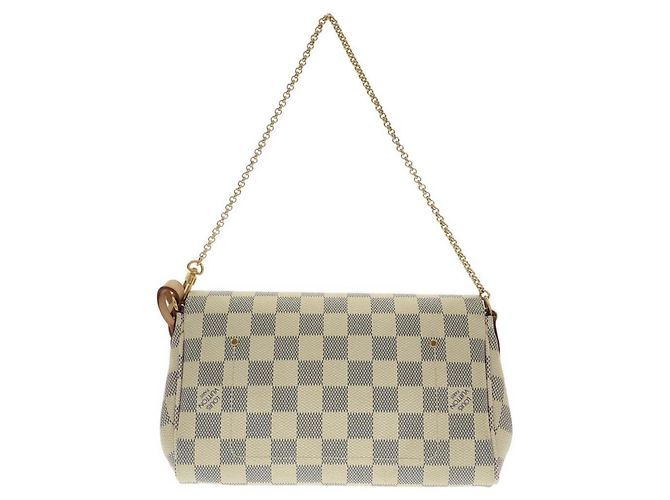 Borsa a Spalla Louis Vuitton Damier Azur Favorite PM Blu - vista 2