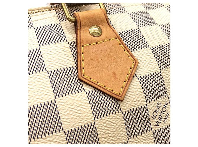 Borsa Boston Louis Vuitton Damier Azur Speedy 30cm Blu - vista 7
