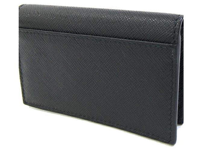 Portacarte in pelle nera Prada Nero - vista 2