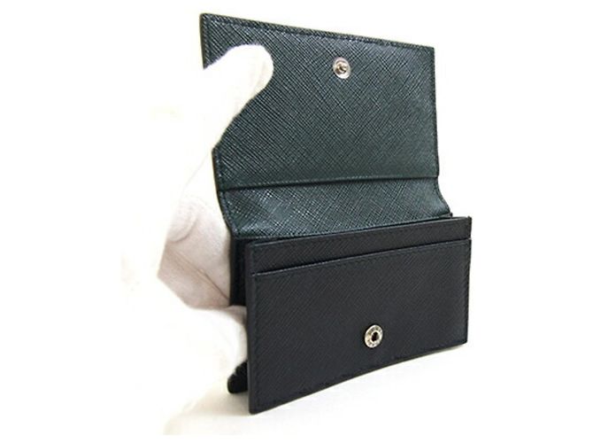Portacarte in pelle nera Prada Nero - vista 3