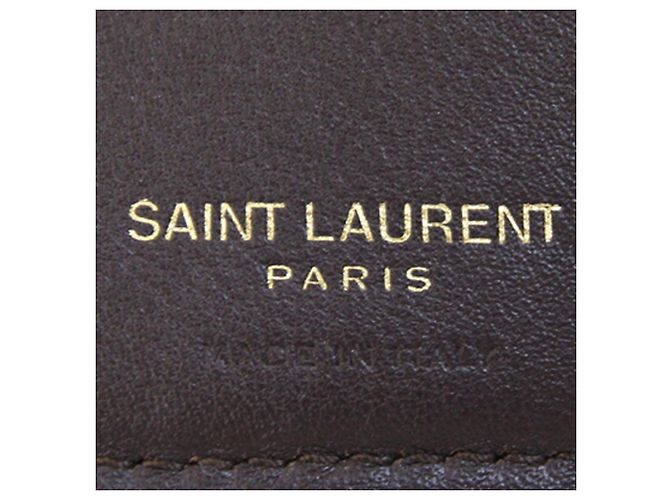 Cartera Cassandra Origami Tiny de Saint Laurent Negro Marrón oscuro - vista 3