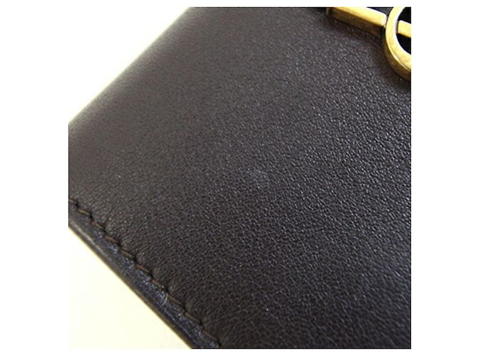 Cartera Cassandra Origami Tiny de Saint Laurent Negro Marrón oscuro - vista 6
