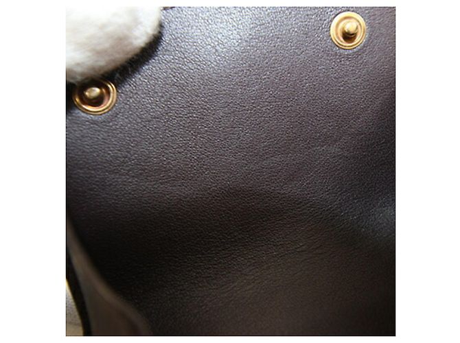 Cartera Cassandra Origami Tiny de Saint Laurent Negro Marrón oscuro - vista 9