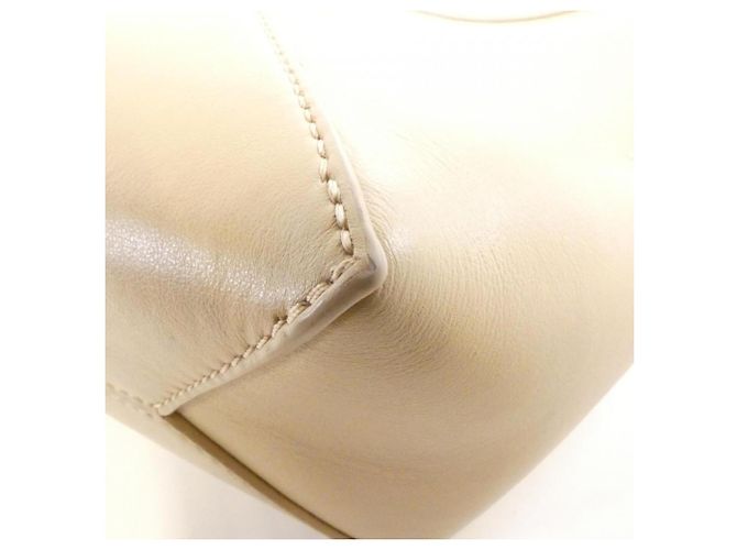 Loewe Puzzle Fold Mini Tote Weiß Beige - Ansicht 3
