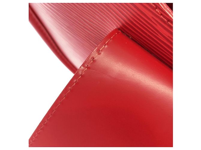 Borsa Louis Vuitton Epi Sac Montaigne Rosso - vista 9