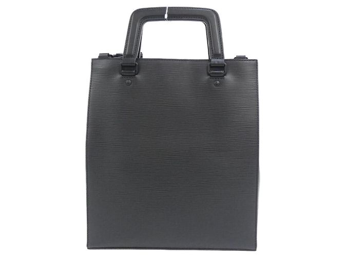 Borsa Louis Vuitton Epi Sac Plat Fold Nero - vista 2
