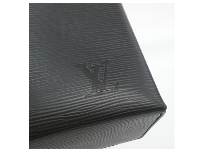 Borsa Louis Vuitton Epi Sac Plat Fold Nero - vista 5