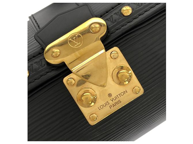 Borsa a tracolla bauletto Louis Vuitton Epi Papillon Nero - vista 4