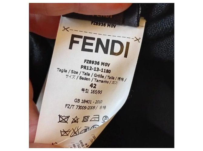 Fendi Abito Cardigan Nero con Bottoni Decorati - vista 8