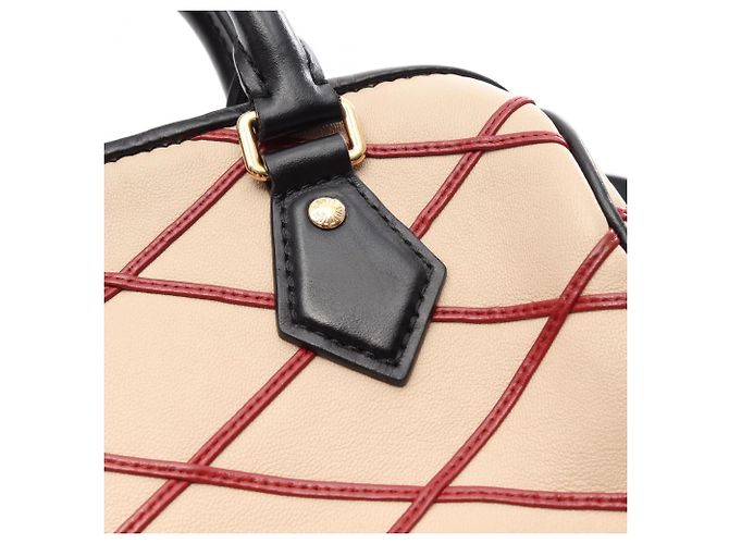 Borsa Louis Vuitton Speedy Bandoulière 20 Nero Rosso Beige - vista 10