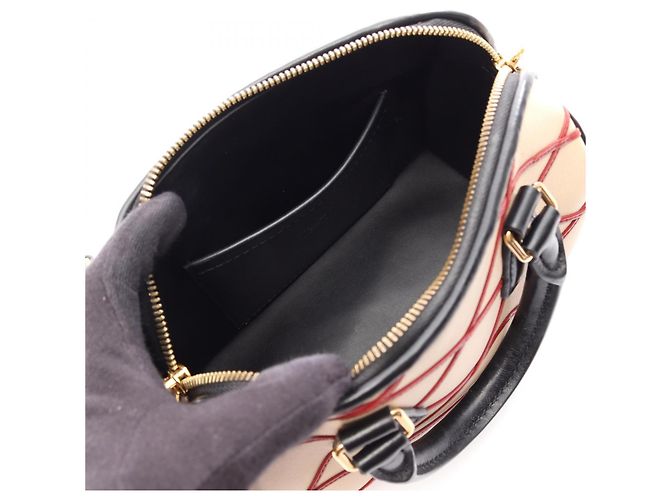 Borsa Louis Vuitton Speedy Bandoulière 20 Nero Rosso Beige - vista 3