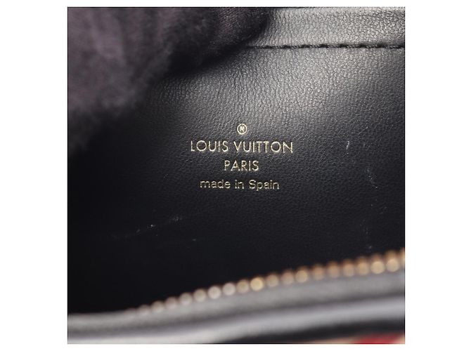 Borsa Louis Vuitton Speedy Bandoulière 20 Nero Rosso Beige - vista 4